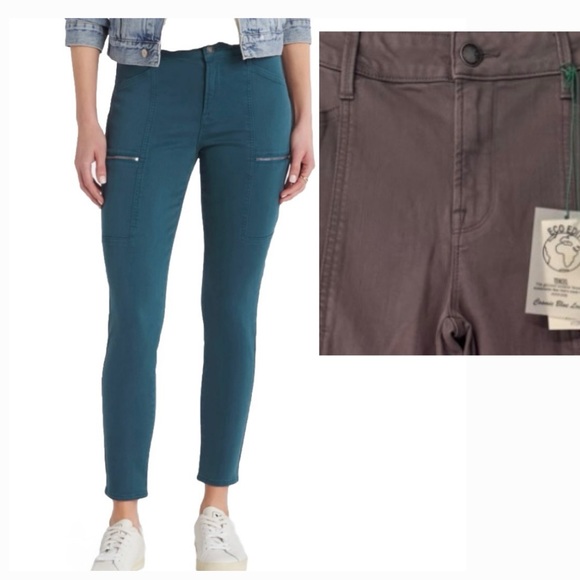 Cosmic Blue Hannah Eco Cargo Women’s Grey Skinny Pant Size 27 - Picture 1 of 16